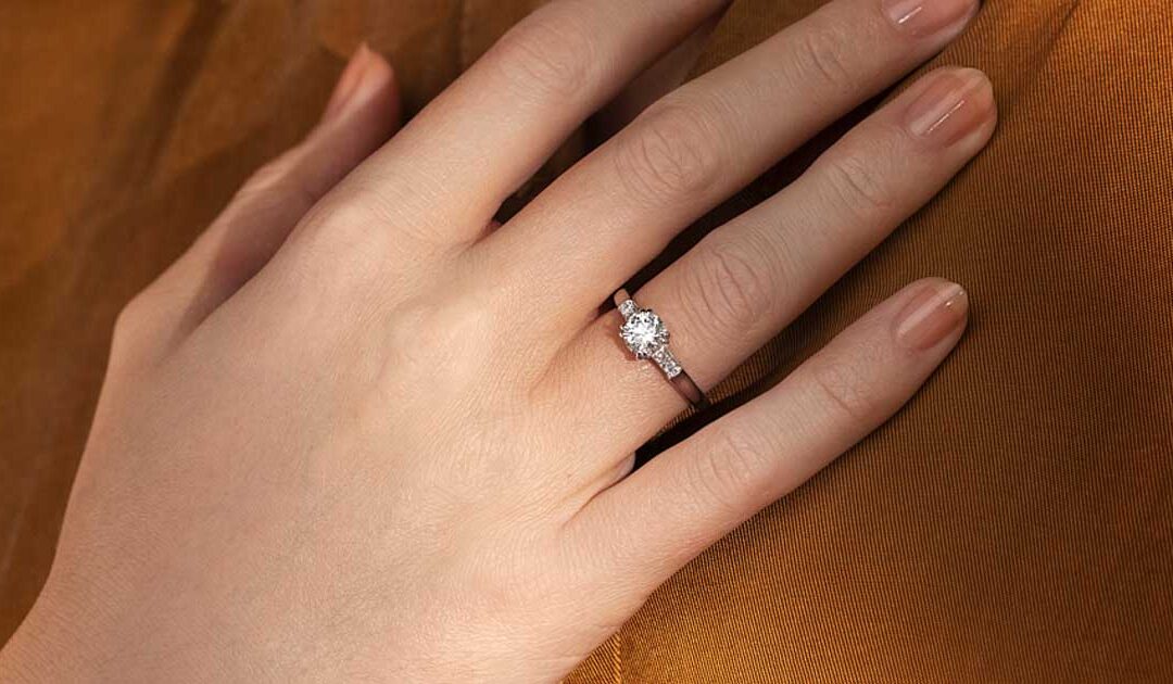 Anello diamante rotondo discount