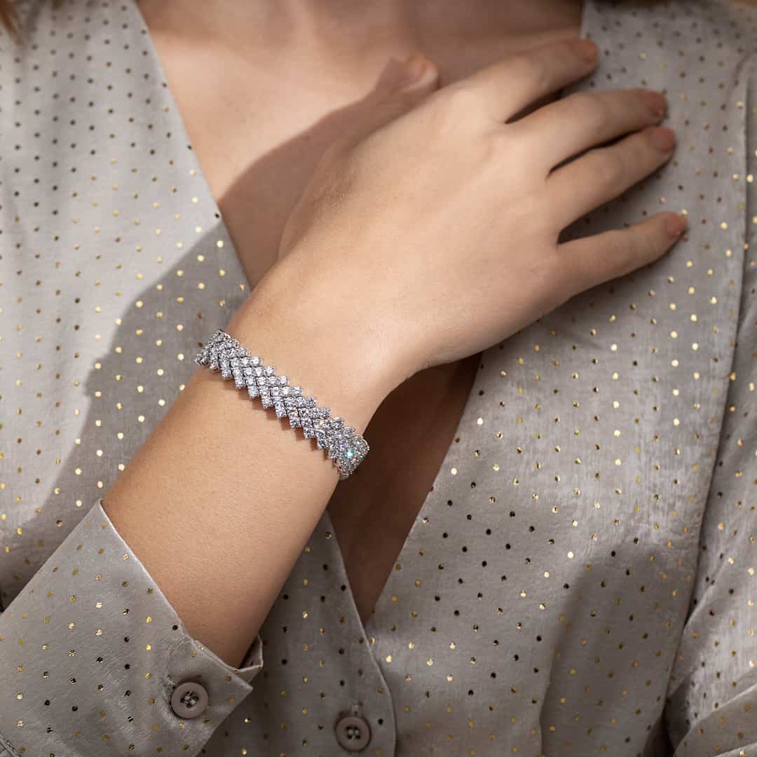 Bracciale con diamanti a fascia