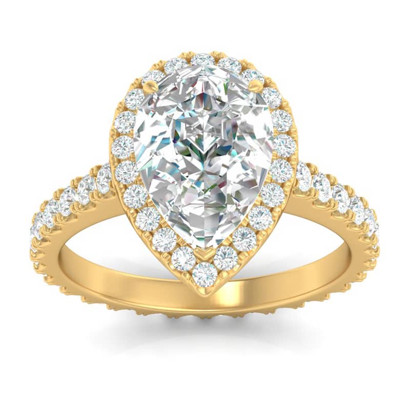 Diamanti Anversa - halo goccia - oro