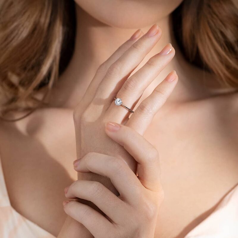 Diamanti Anversa - anello solitario Tiffany