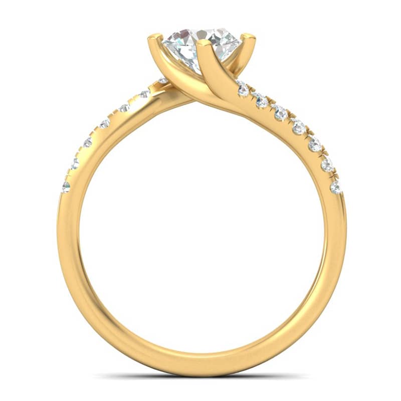 anello solitario Valentino con Diamanti oro giallo