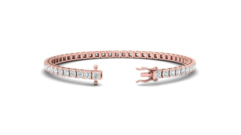 bracciale tennis montatura torretta diamanti