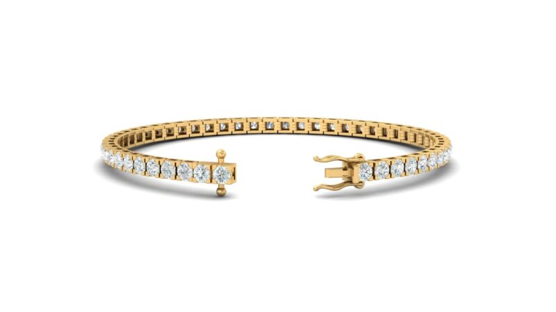 bracciale tennis montatura torretta diamanti