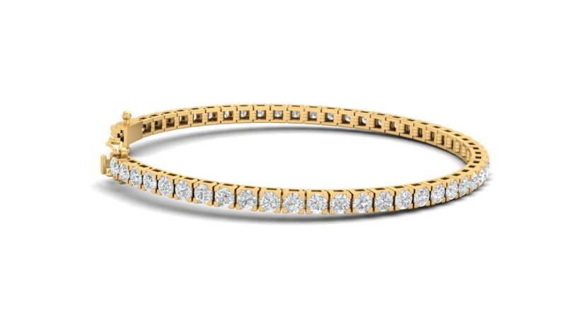 bracciale tennis montatura torretta diamanti