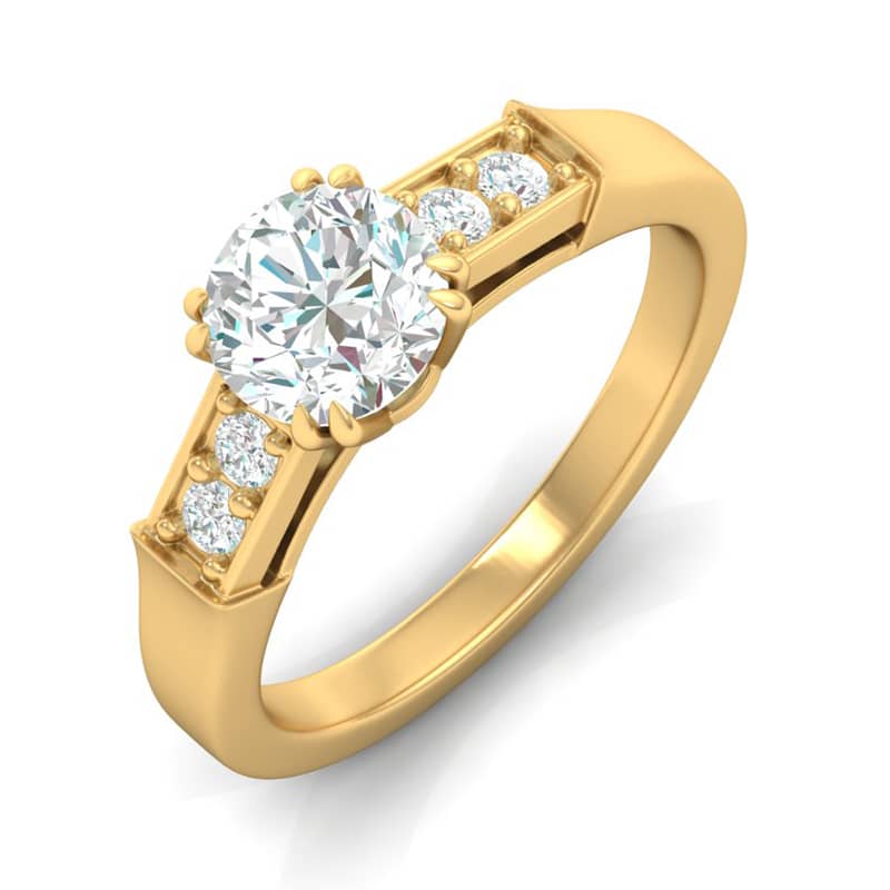Diamanti Anversa - anello solitario Harry Winston - oro giallo