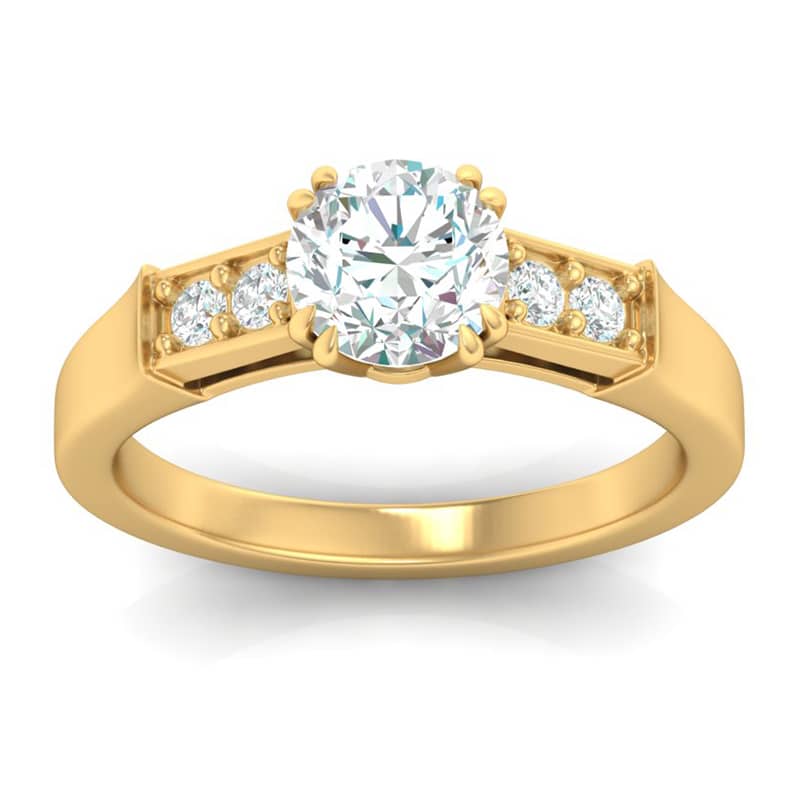 Diamanti Anversa - anello solitario harry winston - oro giallo
