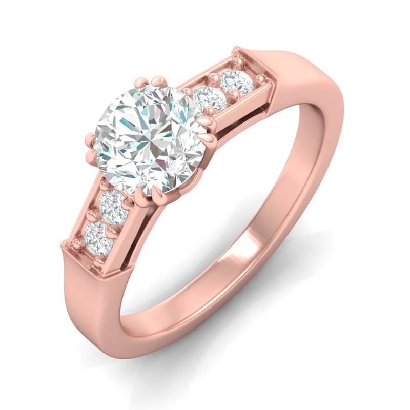 Diamanti Anversa - anello solitario harry winston - oro rosa