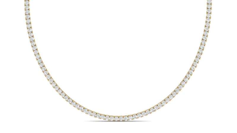Diamanti Anversa - collana diamanti tennis oro giallo