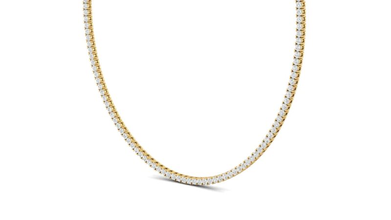 Diamanti Anversa - collana diamanti tennis oro giallo