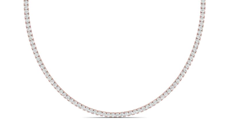 Diamanti Anversa - collana diamanti tennis oro rosa