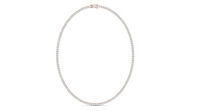 Diamanti Anversa - collana diamanti tennis oro rosa