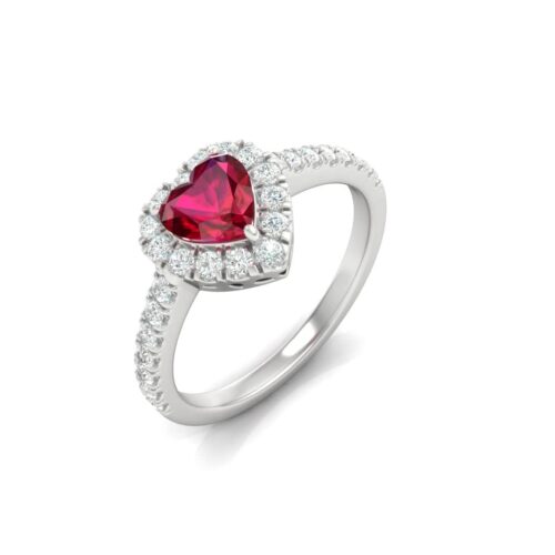 Diamanti Anversa anello rubino cuore