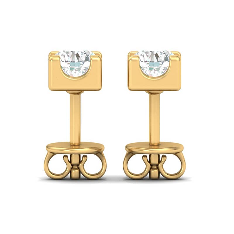 Diamanti Anversa - orecchini punto luce - oro giallo