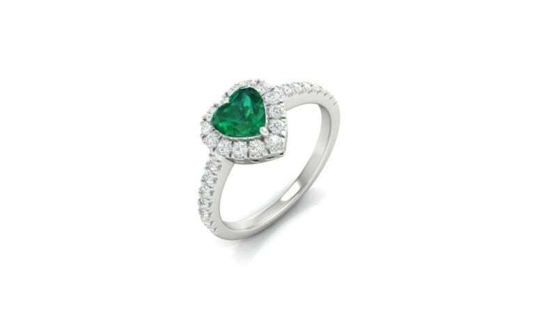 Diamanti Anversa - smeraldo cuore e diamanti