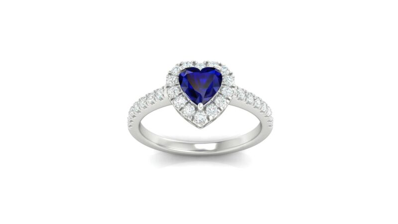 Diamanti Anversa - zaffiro cuore e diamanti