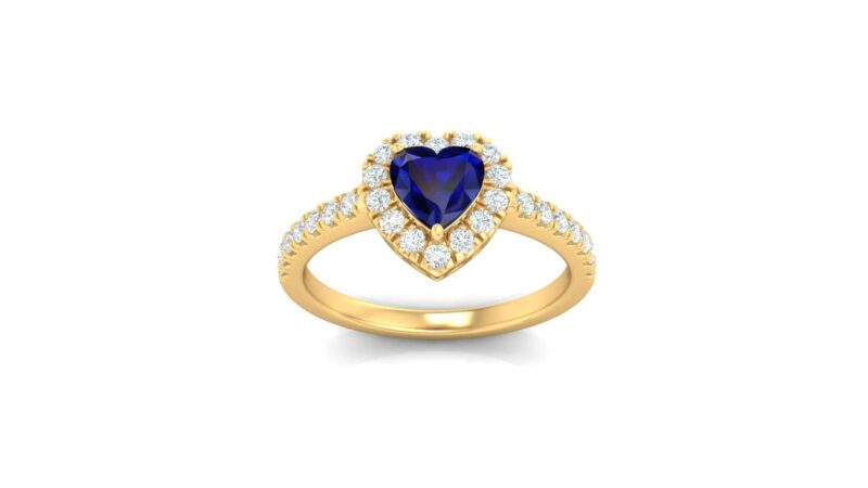 Diamanti Anversa - zaffiro cuore e diamanti
