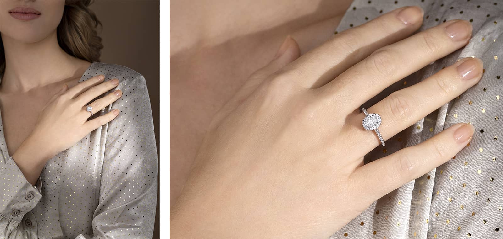 Diamanti Anversa - anello Halo taglio ovale