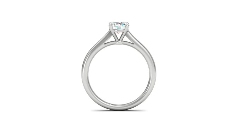 anello solitario cartier oro bianco