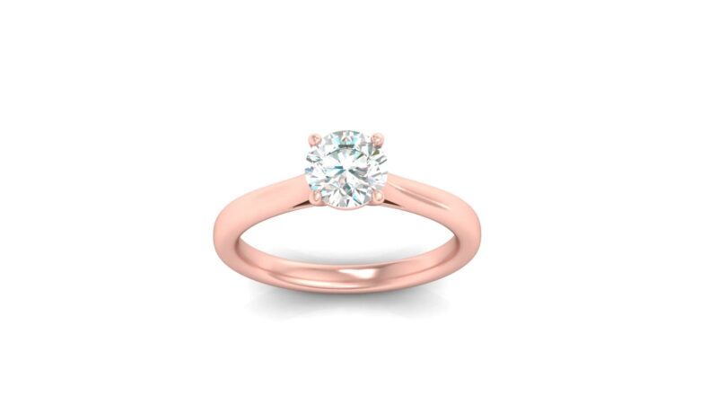anello solitario cartier oro rosa