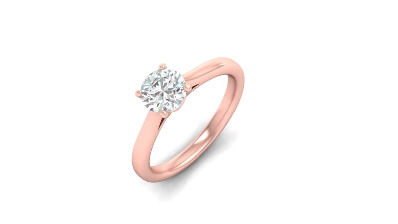 anello solitario cartier oro rosa