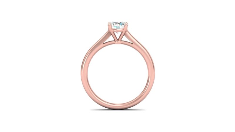 anello solitario cartier oro rosa