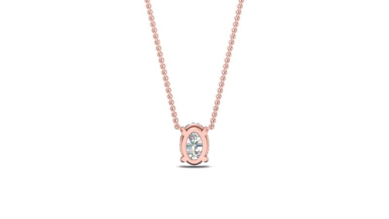 collana punto luce diamante ovale