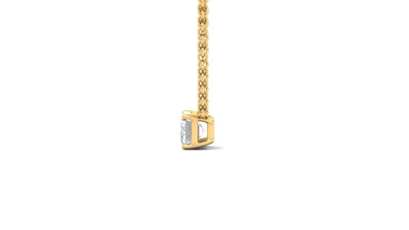 Collana punto luce diamante - taglio smeraldo