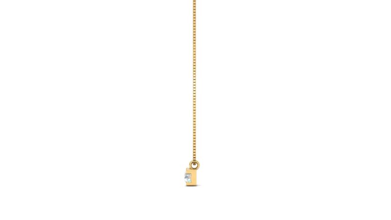 Collana punto luce diamante – taglio rotondo torretta oro giallo