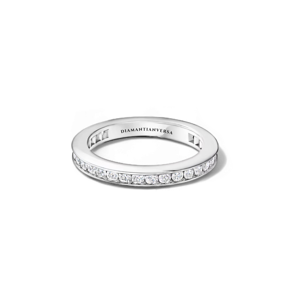 Anello Veretta Eternity a Binario
